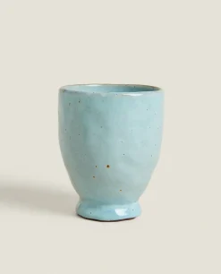 Glasses*ZARA Home Terracotta Ceramic Tumbler Blue