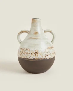 Vases*ZARA Home Terracotta Vase With Handles 4-718