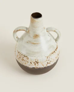 Vases*ZARA Home Terracotta Vase With Handles 4-718