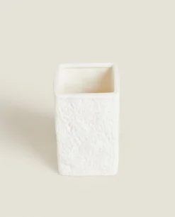 Glasses*ZARA Home Textured Design Ceramic Tumbler White