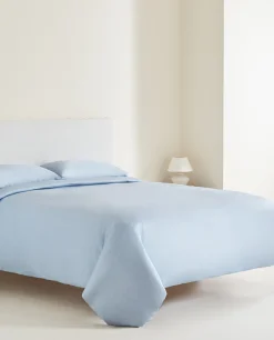 Duvet Covers*ZARA Home (300-Thread-Count) Cotton Sateen Duvet Cover Blue