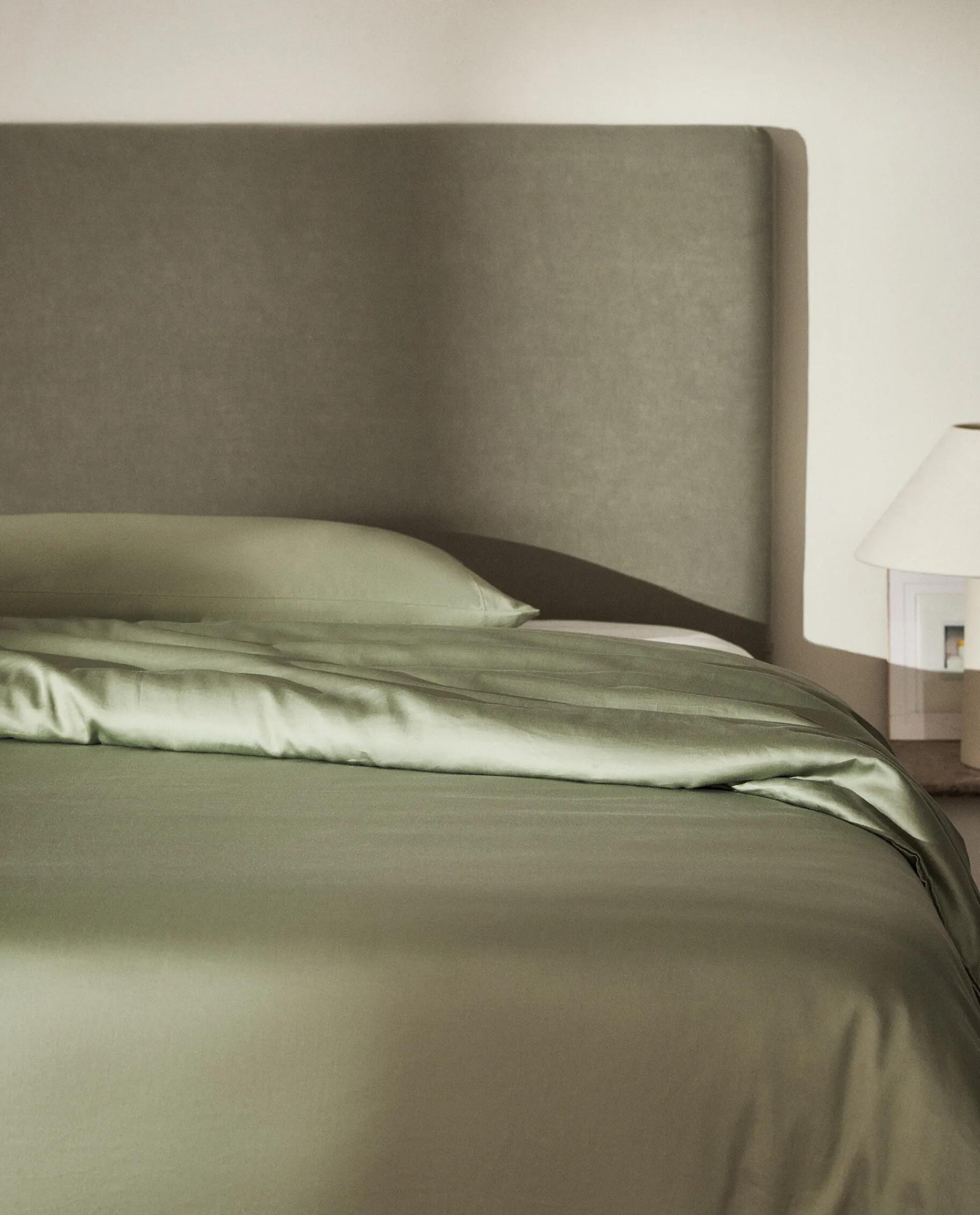 Duvet Covers*ZARA Home (300-Thread-Count) Cotton Sateen Duvet Cover Green