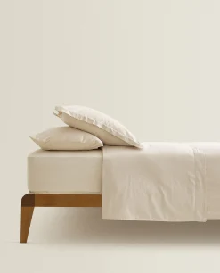 Duvet Covers*ZARA Home (300-Thread-Count) Cotton Sateen Duvet Cover Beige