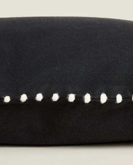 Solid*ZARA Home Throw Pillow Cover Black