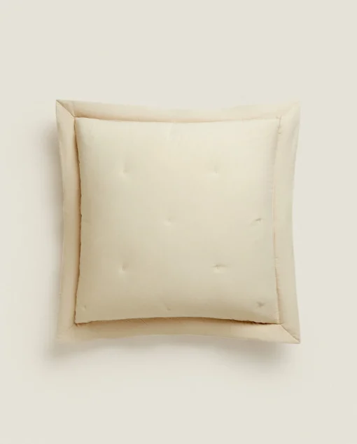 Quilts*ZARA Home Throw Pillow Cover With Dots Beige