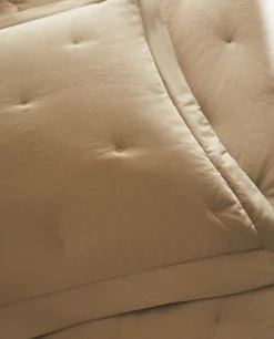 Quilts*ZARA Home Throw Pillow Cover With Dots Beige