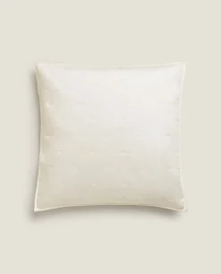 Quilts*ZARA Home Throw Pillow Cover With Dots Cream