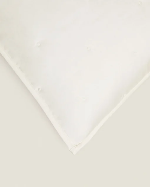 Quilts*ZARA Home Throw Pillow Cover With Dots Cream