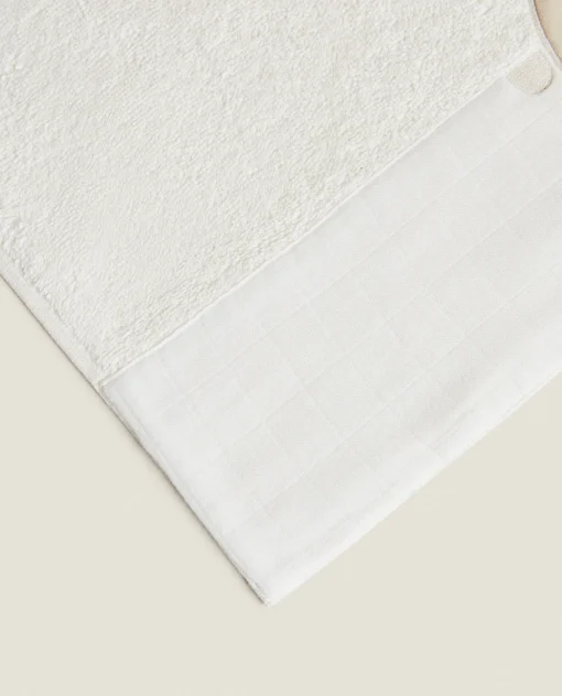 Bathroom*ZARA Home Towel With Bunny Applique Cream