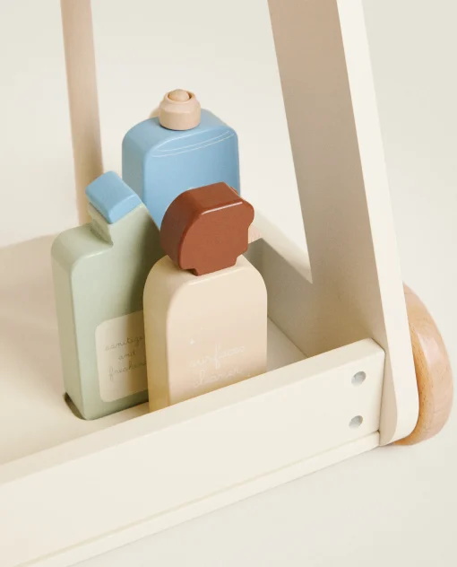Playing*ZARA Home Toy Cleaning Cart Set Cream