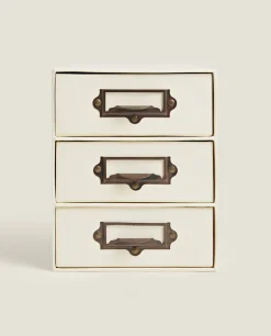Stationery*ZARA Home Unit With Drawers Cream
