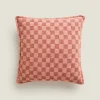 Throw Pillows*ZARA Home Waffle-Knit Throw Pillow Cover Light Red