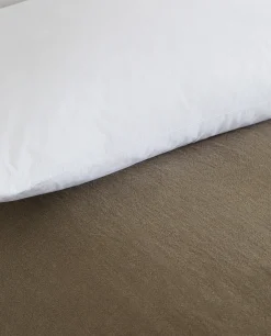 Bedspreads*ZARA Home Washed Linen Bedspread (400 Gsm) Khaki