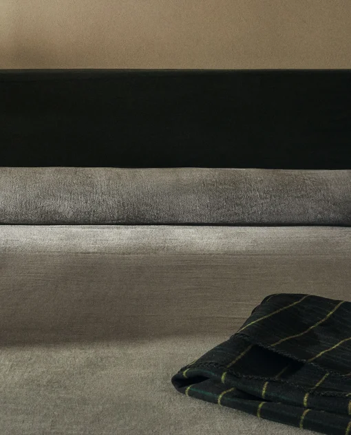 Bedspreads*ZARA Home Washed Linen Bedspread (400 Gsm) Grey
