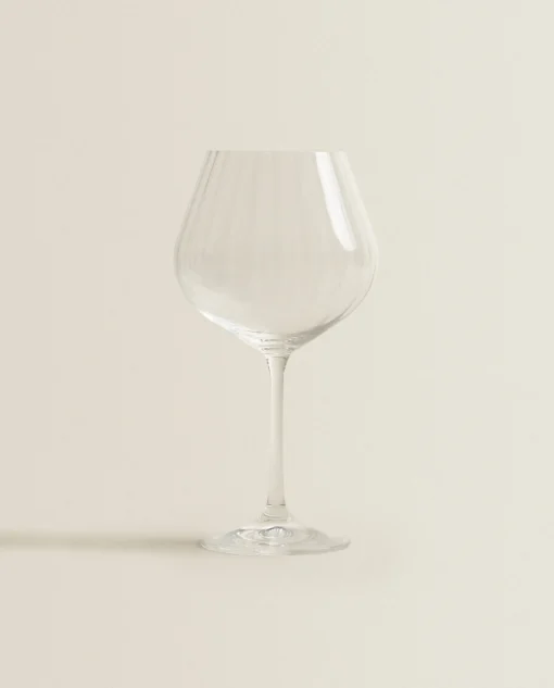 Glasses And Flutes*ZARA Home Wavy-Effect Bohemia Crystal Wine Glass Transparent
