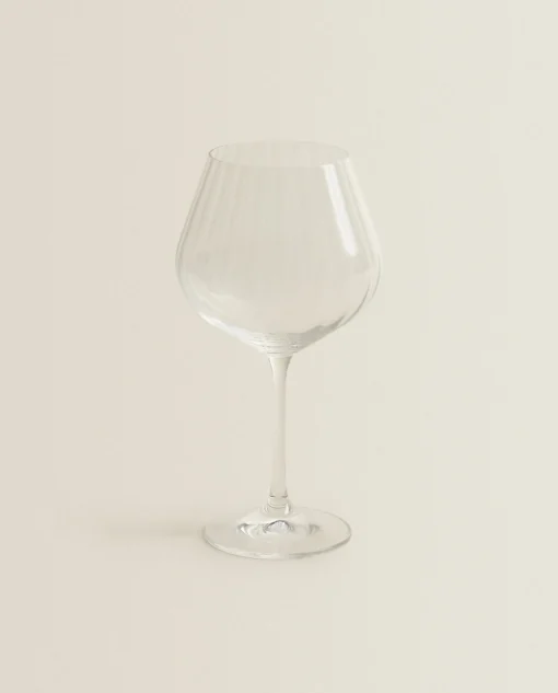 Glasses And Flutes*ZARA Home Wavy-Effect Bohemia Crystal Wine Glass Transparent