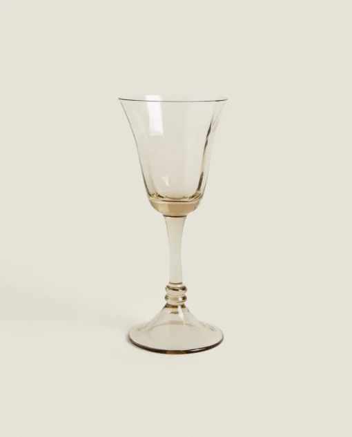 Glasses And Flutes*ZARA Home Wine Glass With Base Blue