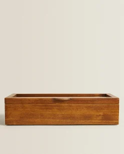 Boxes And Jewelry Boxes*ZARA Home Wood And Linen Watch Box Brown