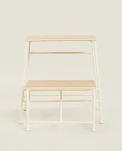 Cleaning*ZARA Home Wood Stool | Ladder Natural Colour