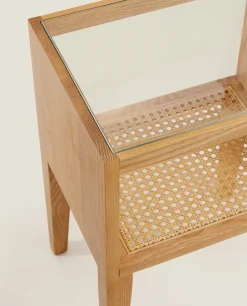 Bedside/Occasional Tables*ZARA Home Wooden Bedside Table Natural Colour