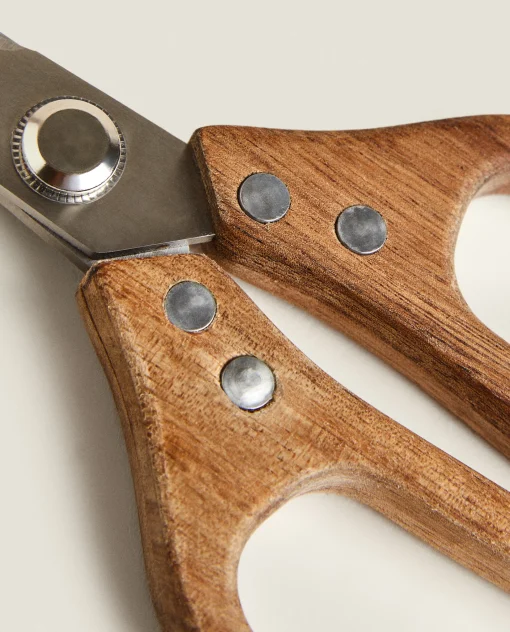 Kitchen Utensils*ZARA Home Wooden Kitchen Scissors Natural Colour