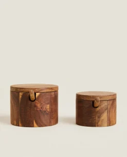 Kitchen Accessories*ZARA Home Wooden Sugar Bowl Natural Colour