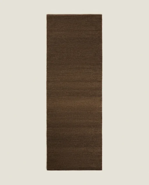Solid*ZARA Home Wool And Cotton Rug Brown