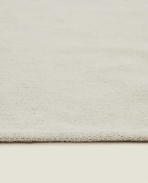 Solid*ZARA Home Wool Blend Rug Cream