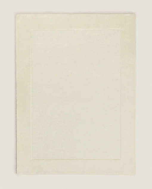 Solid*ZARA Home Wool Rug White