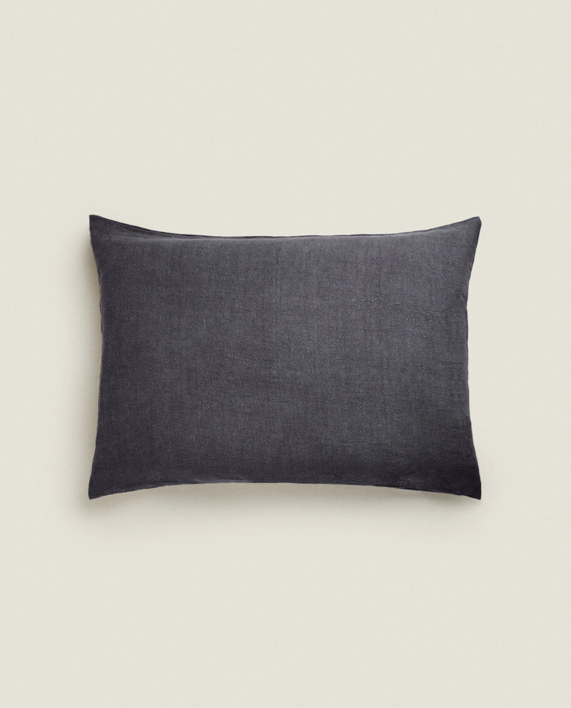 Solid*ZARA Home Xxl Linen Throw Pillow Cover Mid-Blue