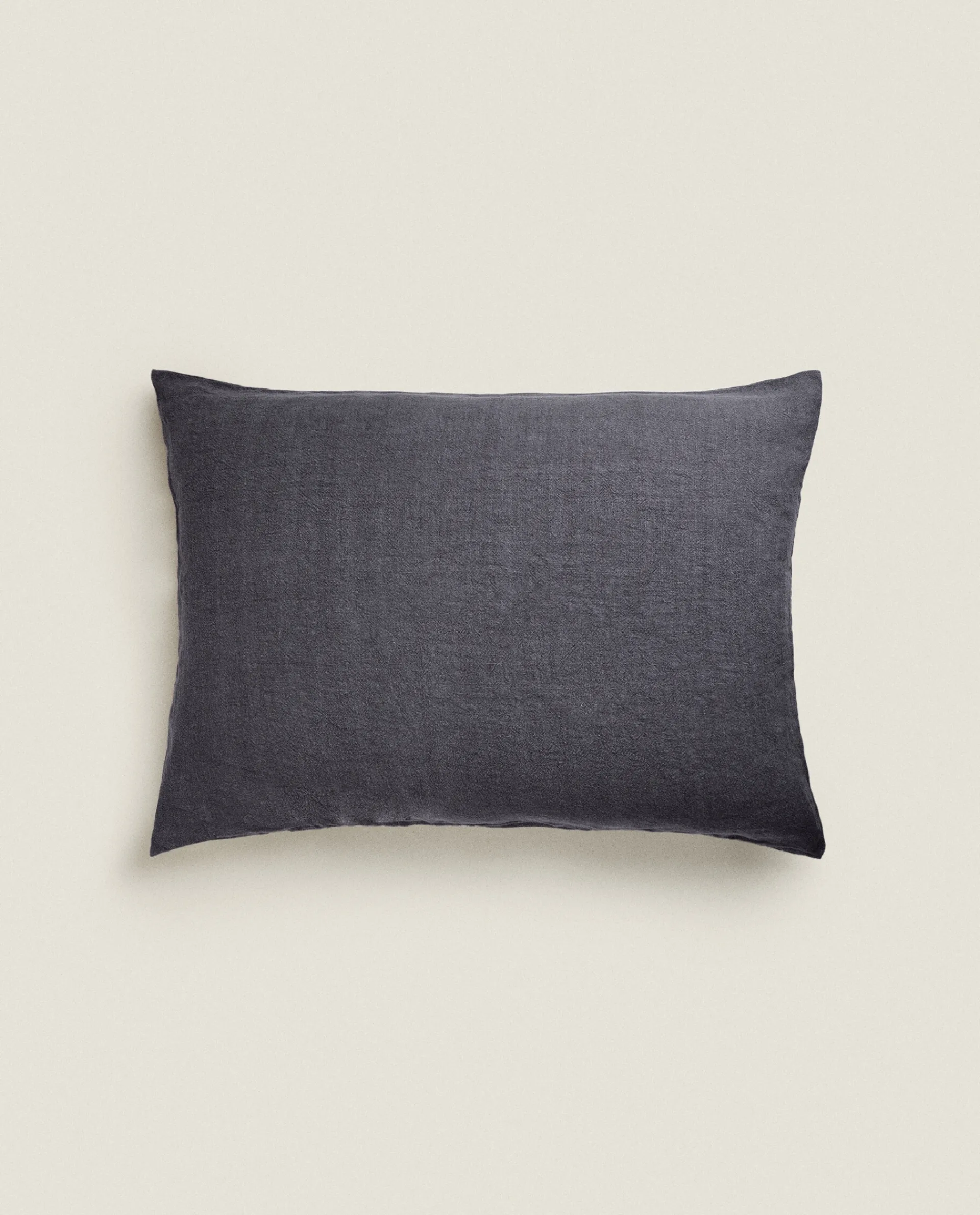 Solid*ZARA Home Xxl Linen Throw Pillow Cover Mid-Blue